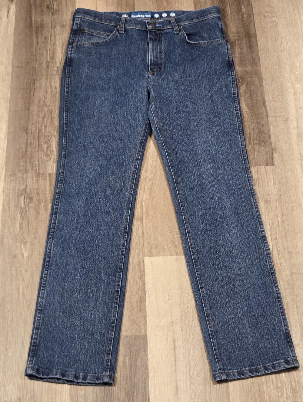 Wrangler Men's Cowboy Cut Slim Fit Jeans Vintage Stone 36 X 34